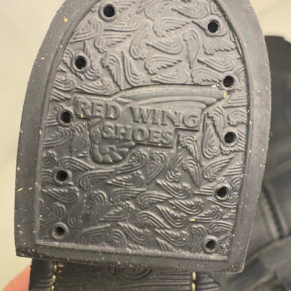 Mens Vintage Redwing Pecos 1116 Black Leather Cowboy Work Boots Pull On Size 7.5 - Picture 12 of 13